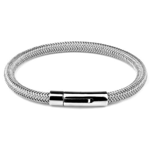 Simple Style Punk Black Metal Wire Rope Men Bracelet Stainless Steel Clasp Fashion Bracelet for Men Jewelry